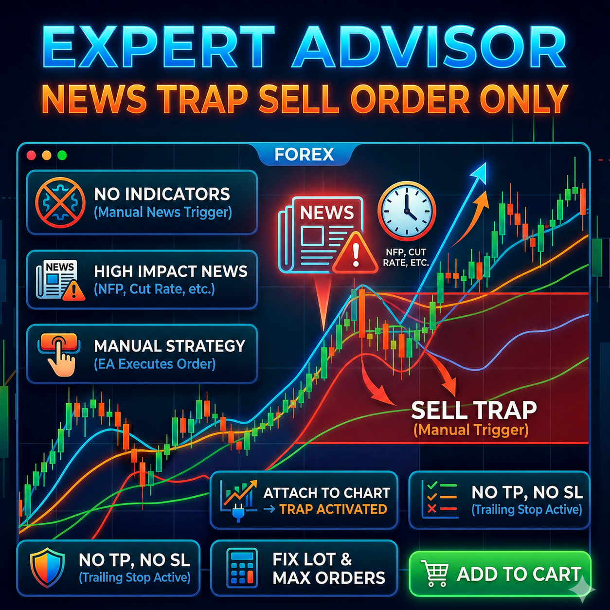 Expert Advisor NEWS TRAP SELL ORDER only